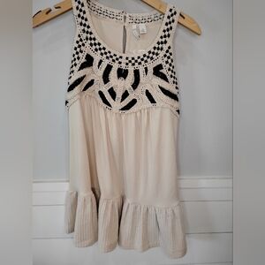 Elegant Cream and Black Dress